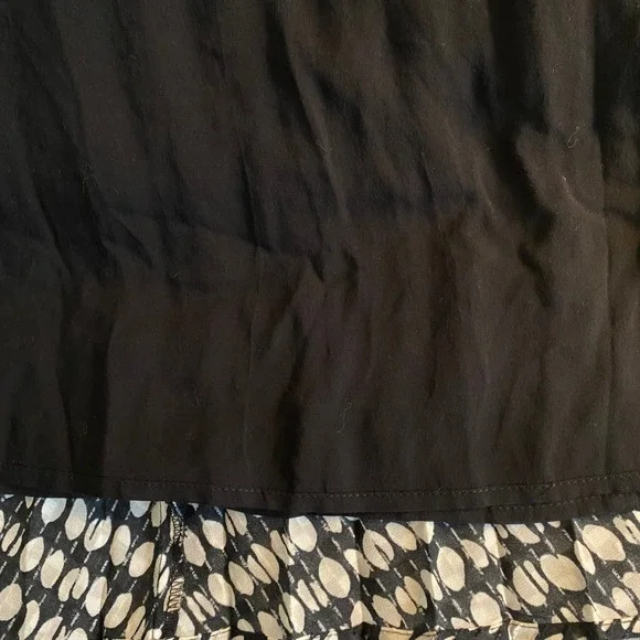 Ba&sh Black White Abstract Dot Pleated Midi Skirt Size Small Chic Flowing - Picture 9 of 9